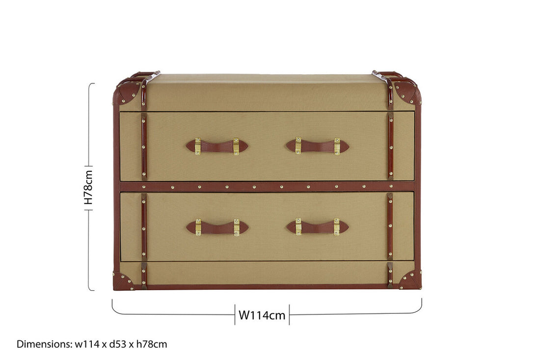 Columbus 2 Drawer Canvas Cabinet - Image 13