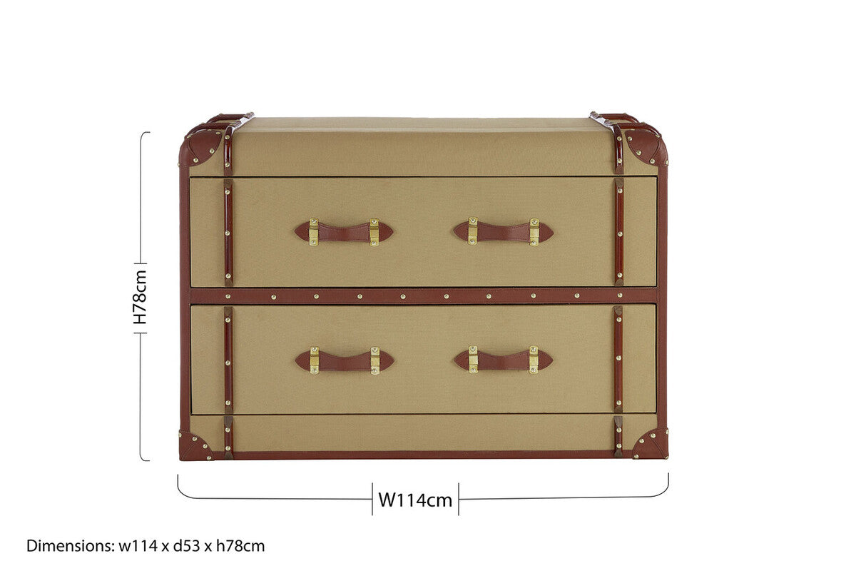 Columbus 2 Drawer Canvas Cabinet