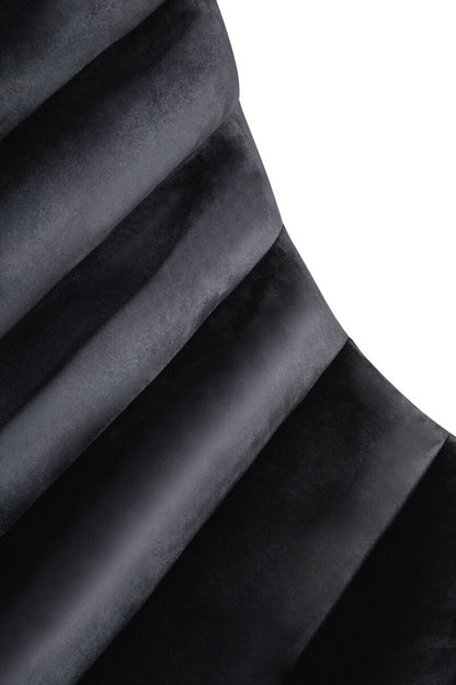 Vogue Midnight Velvet Curving Profile Lounge Chair