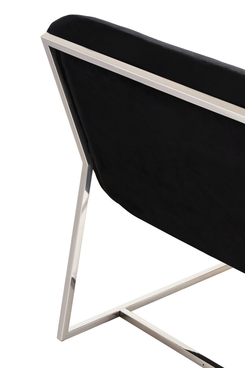Vogue Midnight Velvet Curving Profile Lounge Chair