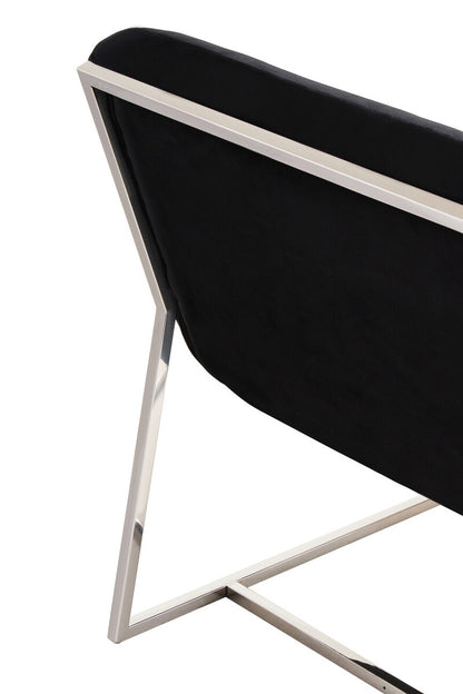 Vogue Midnight Velvet Curving Profile Lounge Chair