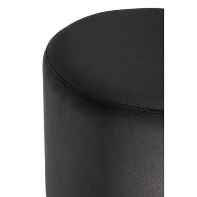 Vogue Black Velvet Round Stool