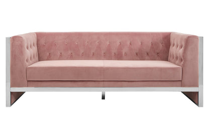 3 Seater Pink Velvet Sofa, Vogue