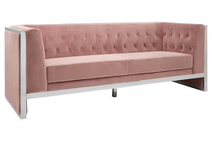 3 Seater Pink Velvet Sofa, Vogue