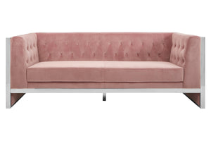 3 Seater Pink Velvet Sofa, Vogue