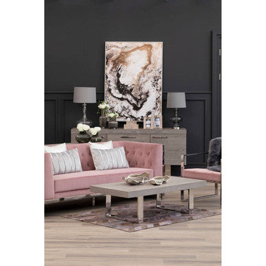 Vogue 3 Seat Pink Velvet Sofa