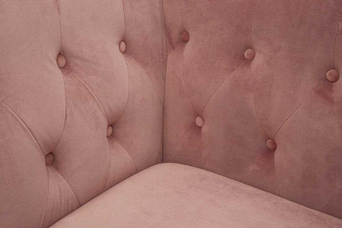 3 Seater Pink Velvet Sofa, Vogue