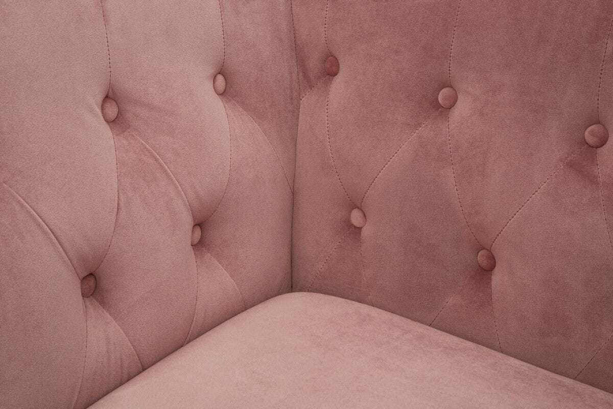 3 Seater Pink Velvet Sofa, Vogue