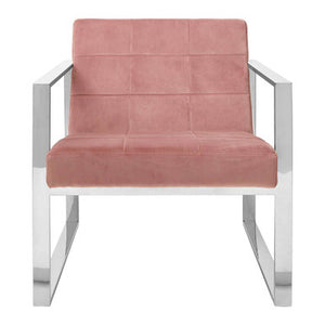 Vogue Pink Velvet Lounge Chair