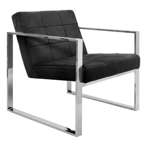Vogue Black Velvet Lounge Chair