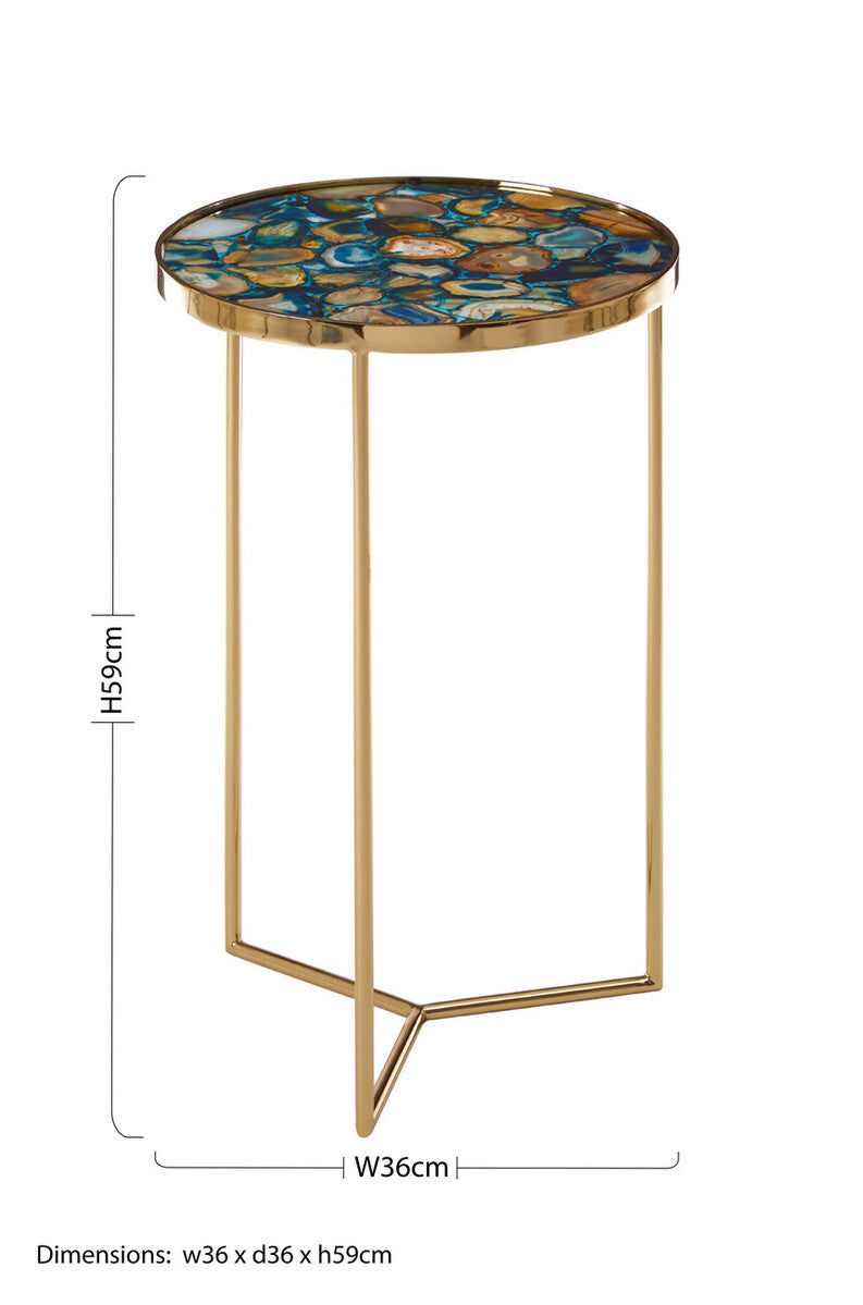 Vita Blue Agate Table - Image 6