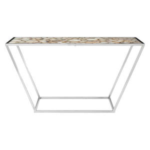 Vita White Agate Console Table