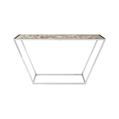 Vita White Agate Console Table