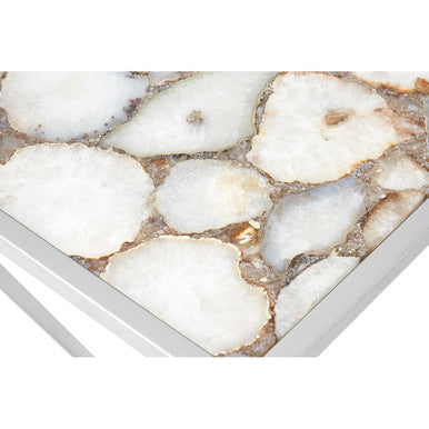 Vita White Agate Console Table