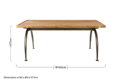 New Foundry Dining Table With Elm Wood Top