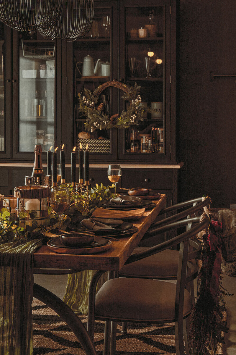 New Foundry Dining Table With Elm Wood Top