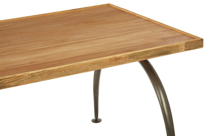 New Foundry Dining Table With Elm Wood Top
