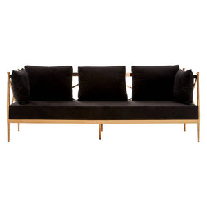 Novo 3 Seat Rose Gold Lattice Arms Sofa