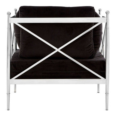 Novo Chair With Silver Lattice Arms - Image 5