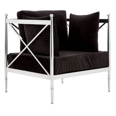 Novo Chair With Silver Lattice Arms - Image 3