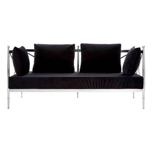 Novo 2 Seat Sofa With Silver Lattice Arms