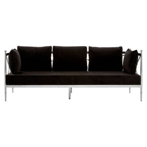 Novo 3 Seat Sofa With Silver Lattice Sides