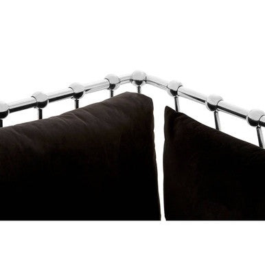 Novo Chair With Silver Finish Tapered Arms