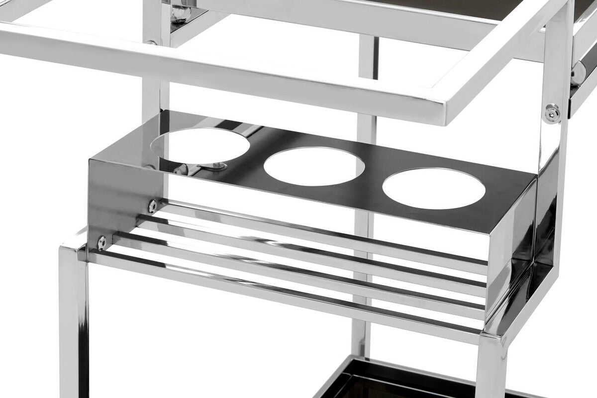 Novo 3 Tier Trolley with Silver Finish Frame