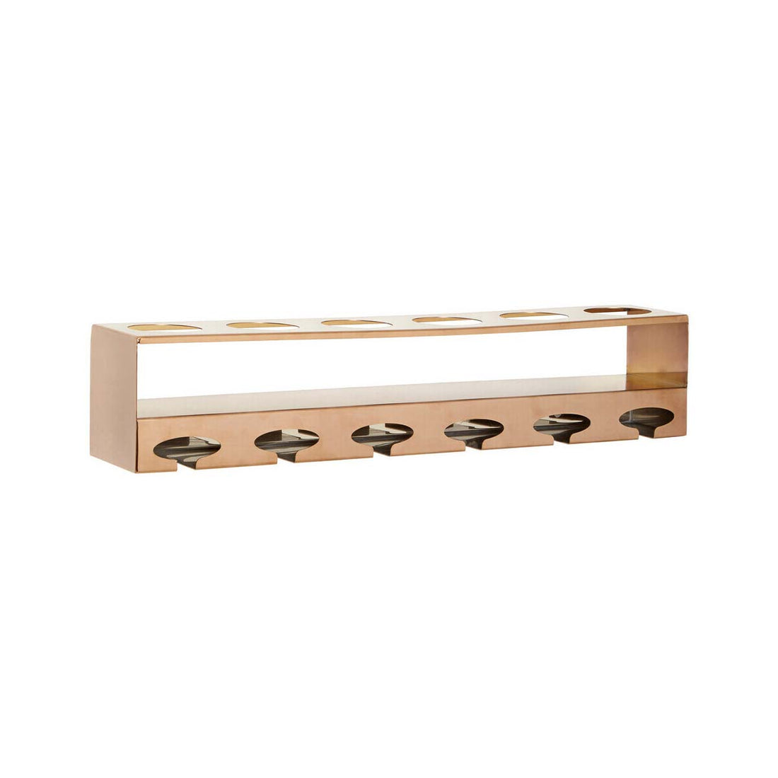 Novo 6 Bottle Rose Gold Finish Wine Rack