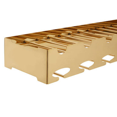 Novo 6 Bottle Gold Finish Wine Rack