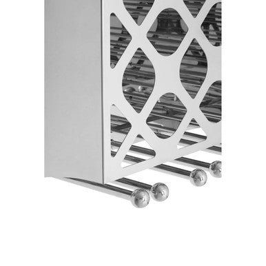 Novo 12 Bottle Silver Finish Wine Rack