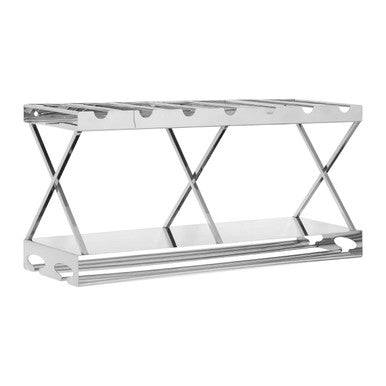 Novo 2 Tier 7 Bottle Silver Wine Rack