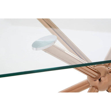 Novo Rectangular Rose Gold Dining Table