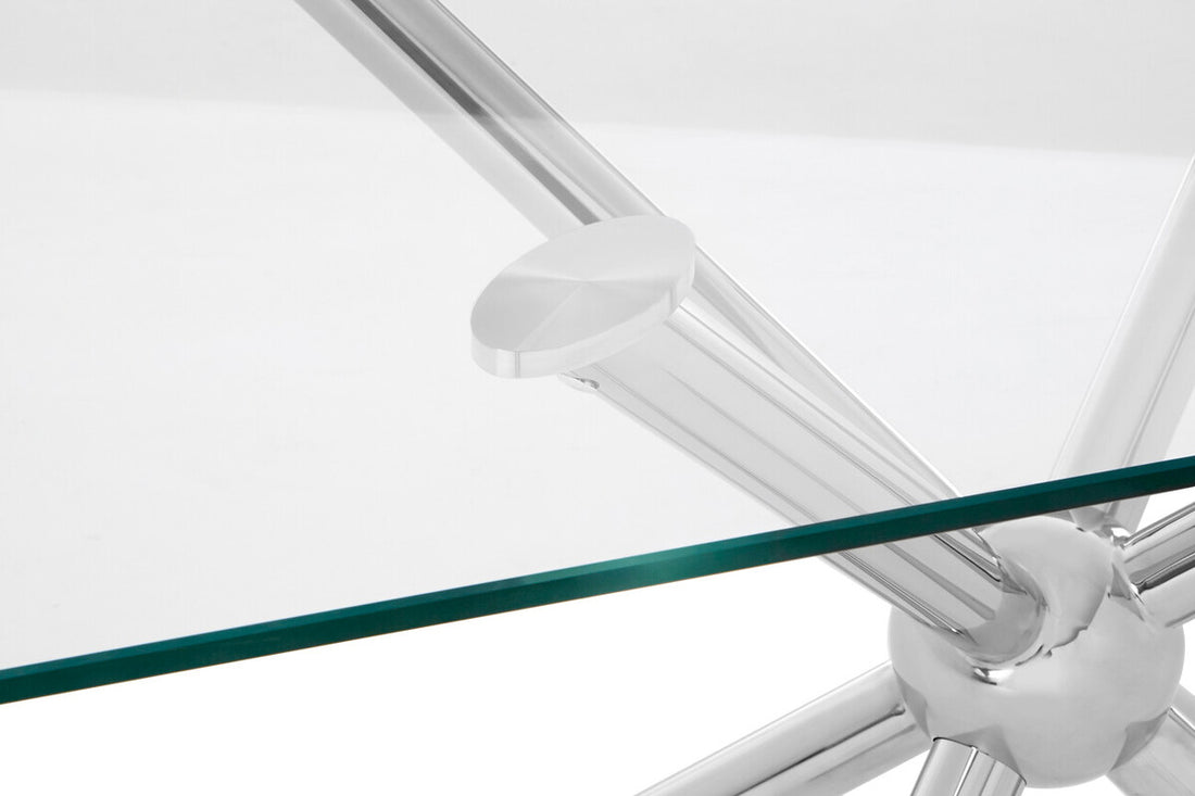 Novo Rectangular Silver Dining Table - Image 3