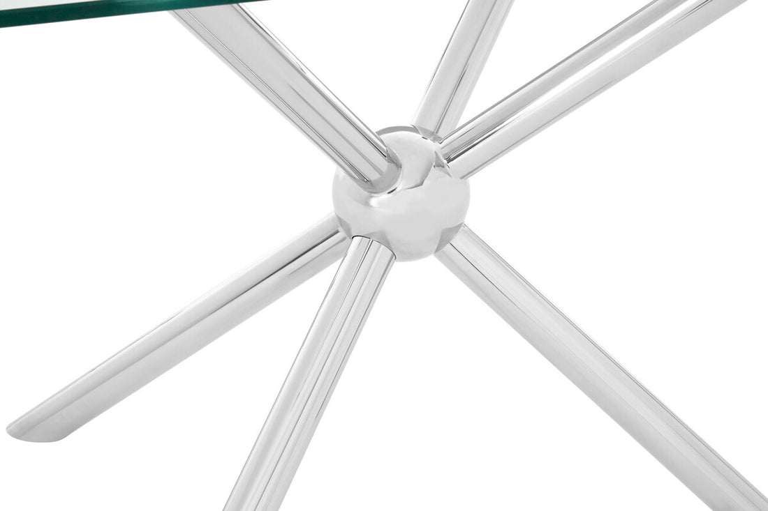 Novo Rectangular Silver Dining Table - Image 4