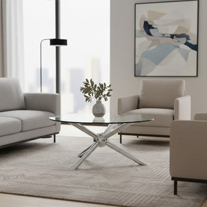 Novo Round Silver Coffee Table