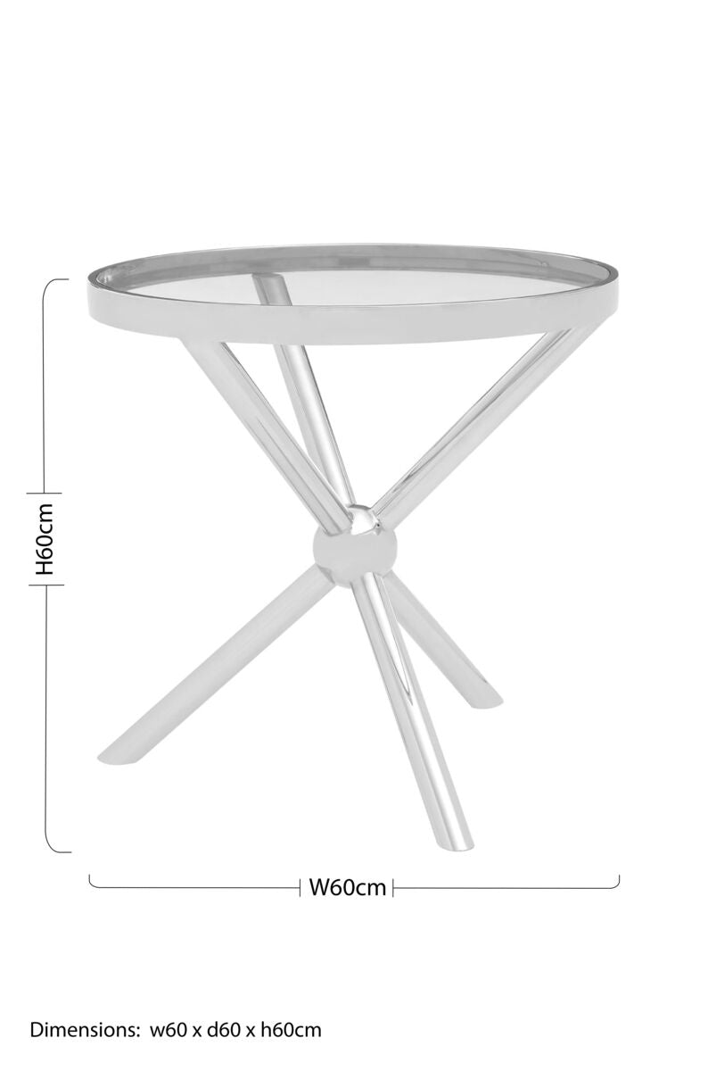 Novo Round Silver Side Table - Image 5