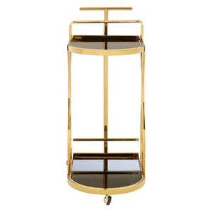 Novo 2 Tier Gold And Wavy Design Trolley