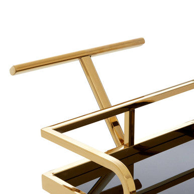 Novo 2 Tier Gold And Wavy Design Trolley - Image 6