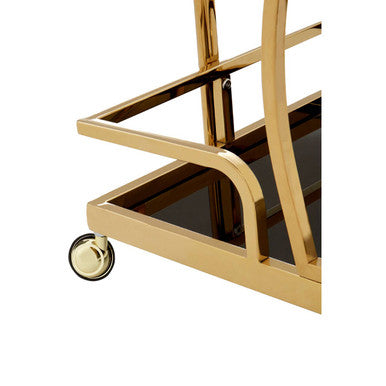 Novo 2 Tier Gold And Wavy Design Trolley - Image 7