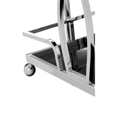 Novo 2 Tier Silver Wavy Design Trolley - Image 5