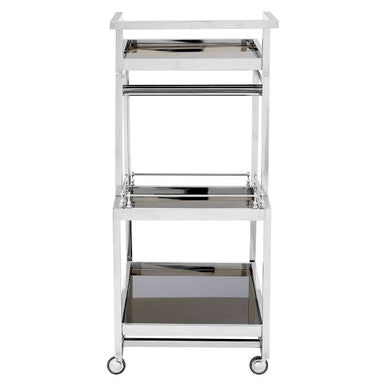 Novo 3 Tier Silver Finish Trolley