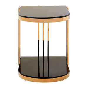 Novo Rose Gold U Shaped Side Table