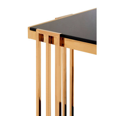 Novo Rose Gold U Shaped Side Table - Image 5