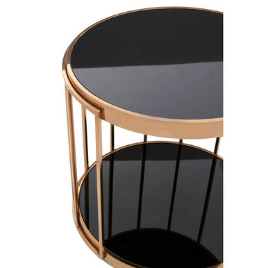 Novo Rose Gold Cage Design Side Table - Image 4