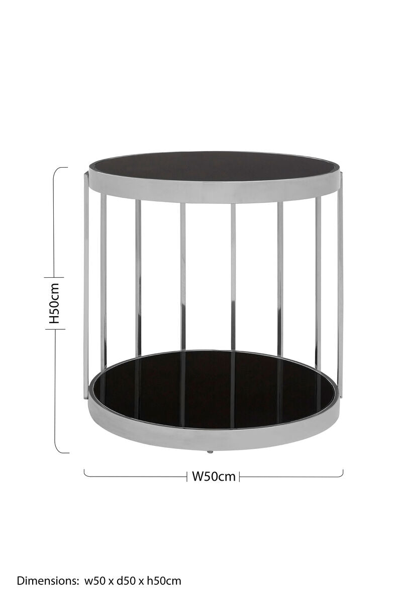Novo Silver Cage Design Side Table - Image 6
