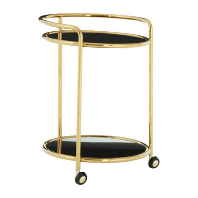 Novo Round Gold Finish Trolley
