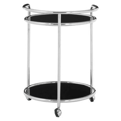 Novo Round Silver Finish Trolley