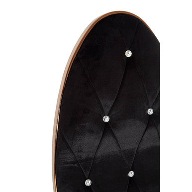 Novara Black Velvet And Rose Gold Baroque Chair