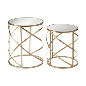 Avantis Set Of 2 Swirl Frame Tables